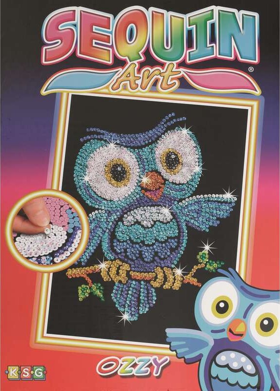 Sequin Art - Uglen Ozzy - 25 X 34 Cm