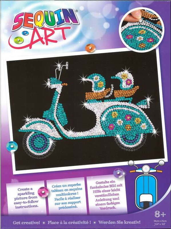 Sequin Art - Scooter - 25 X 34 Cm
