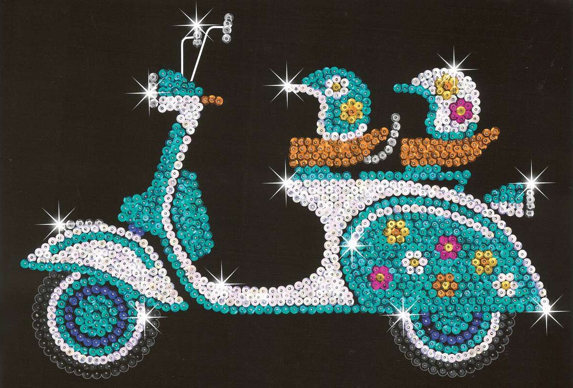 Sequin Art - Scooter - 25 X 34 Cm
