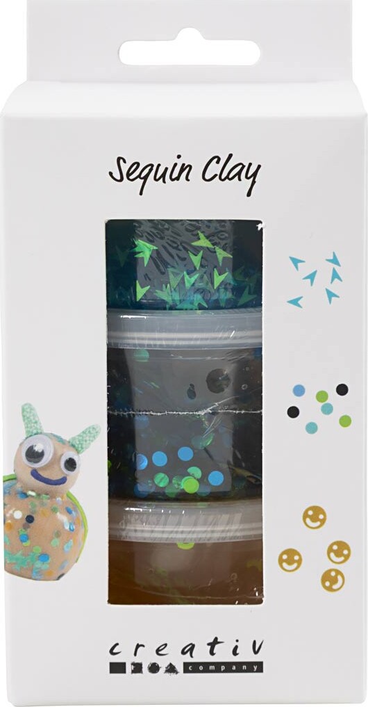 Sequin Clay - Blågrøn Harmoni - 3X60 G