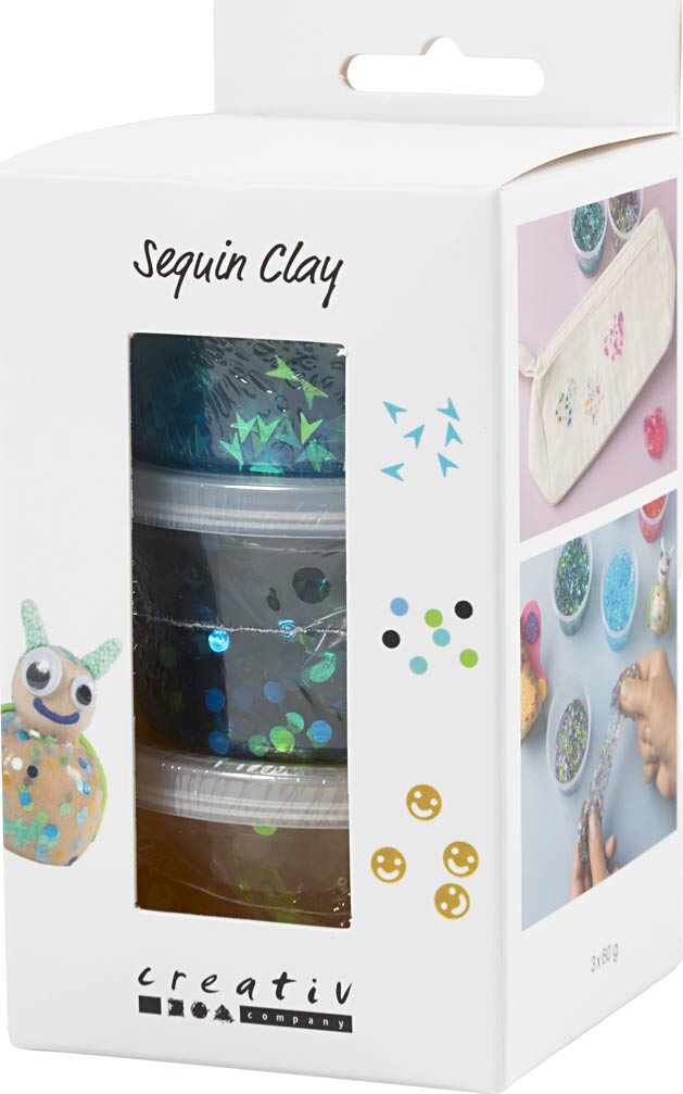 Sequin Clay - Blågrøn Harmoni - 3X60 G