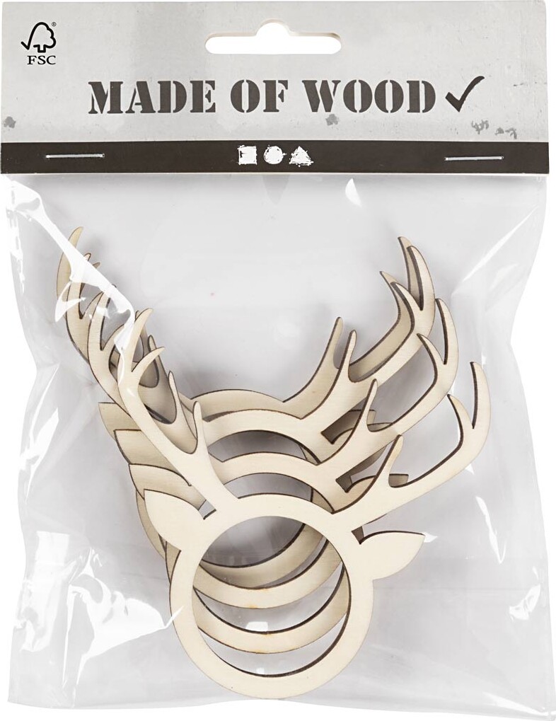 Servietring - H 8 Cm - D 5 Mm - Ø 4 5 Cm - Hulstr 3 5 Cm - 4 Stk