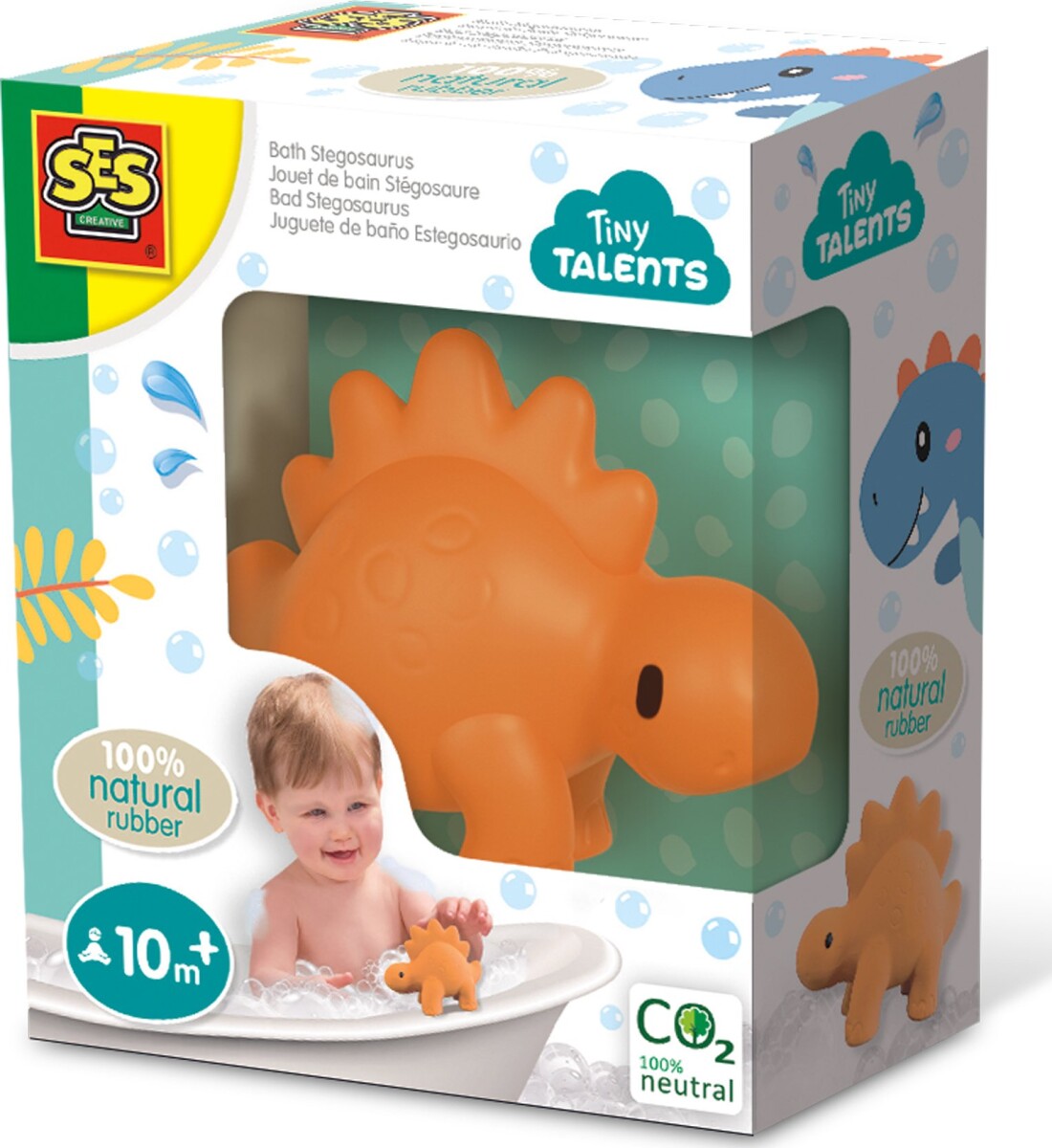 Ses Creative Badelegetøj - Stegosaurus Badedyr - Orange