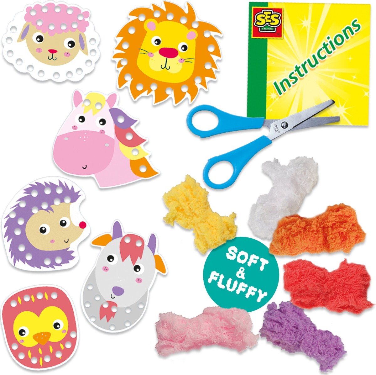 Ses Creative - Broderikort - Broder Bløde Dyr