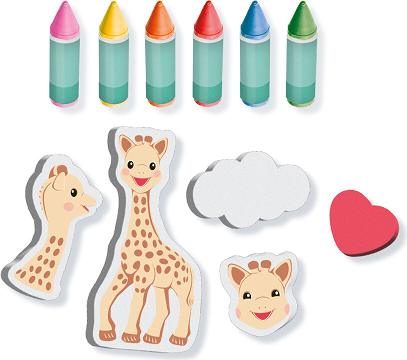 SES Creative - Sophie La Girafe: Carte Da Dipingere Con Le Dita, Attività Creativa Per Bambini Da 1 Anno In Su, 14493