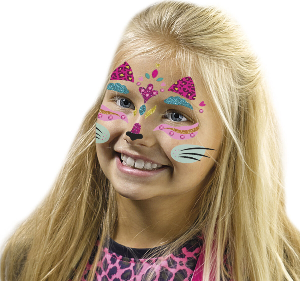 Ses Creative - Fashion Glitter Tatoveringer Til Ansigtet - Kat