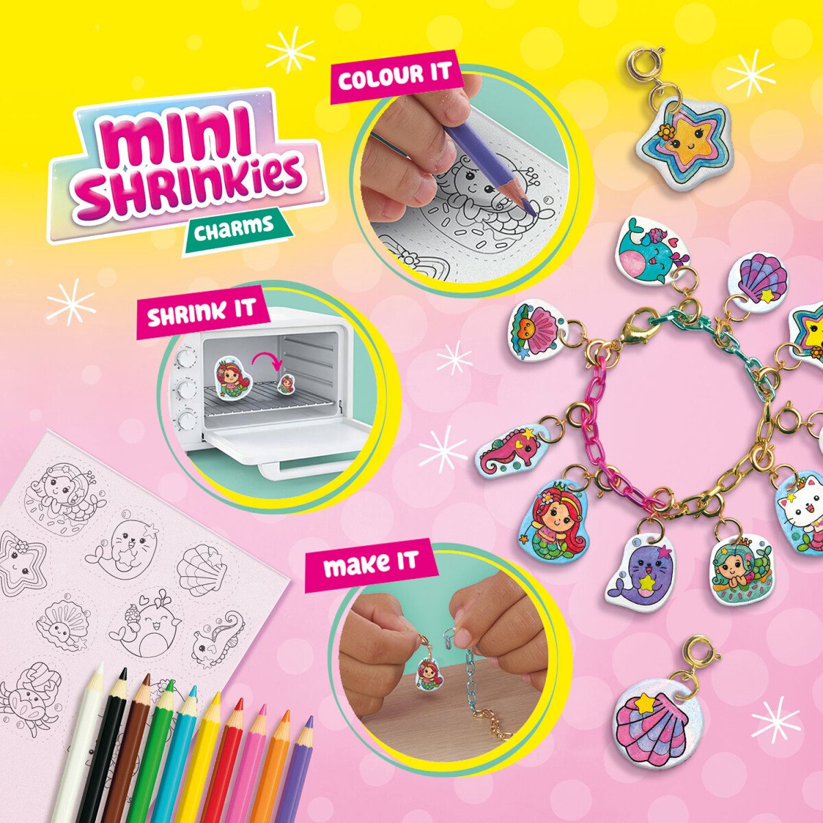 Ses Creative - Krympeplast - Mini Shrinkies - Charmerende Havvenner