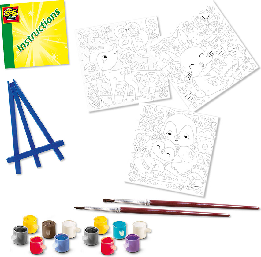 Ses Creative - Mal Efter Nummer - Skovens Dyr