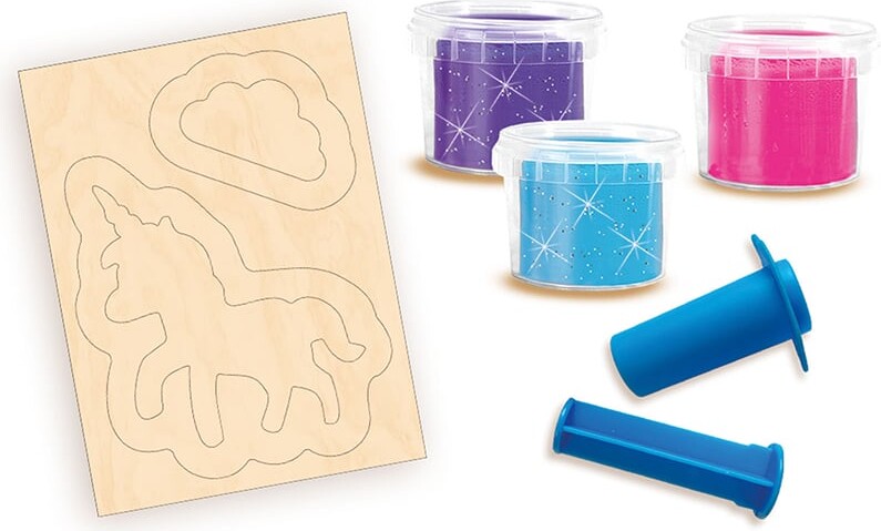 Ses Creative - Modellervoks Sæt - Enhjørning Glimmer - 3 Farver