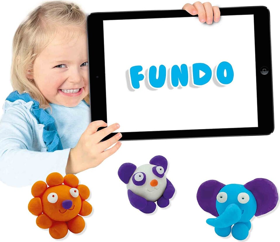 Ses Creative - Modellervoks Sæt - Fundo - Vilde Dyr - 4 Farver