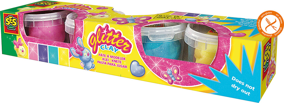 Ses Creative - Modellervoks Med Glimmer 4 X 90 G