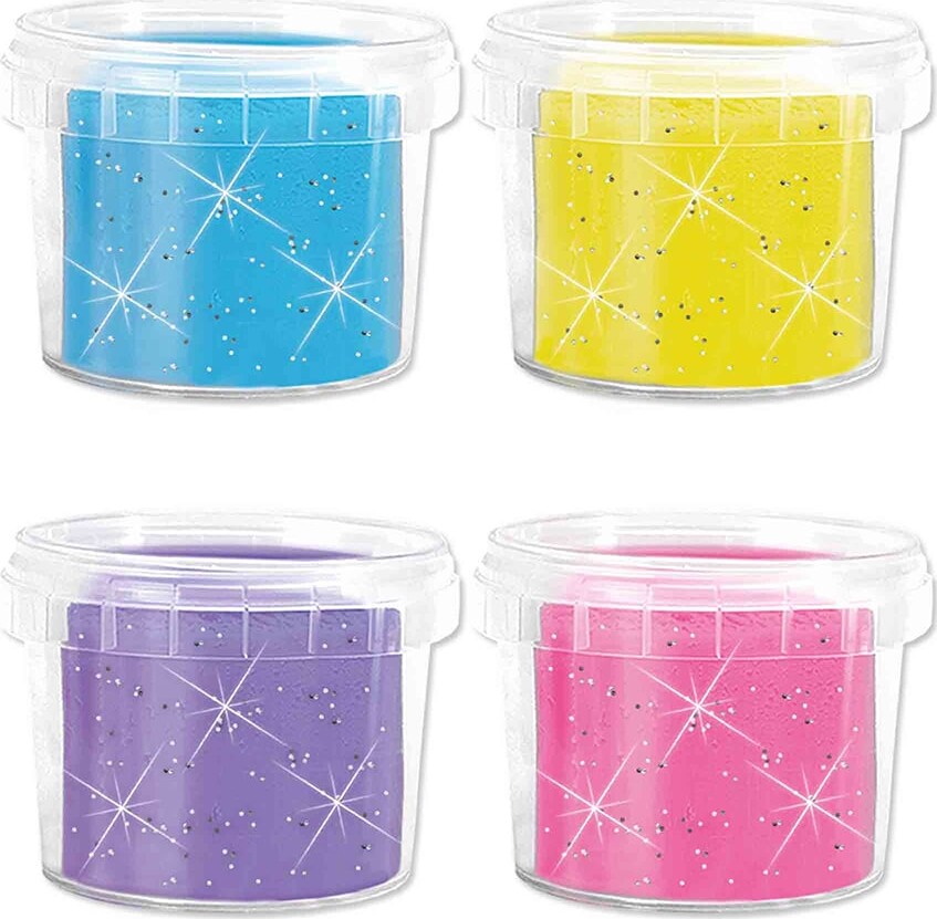 Ses Creative - Modellervoks Med Glimmer Sæt - 4 Farver