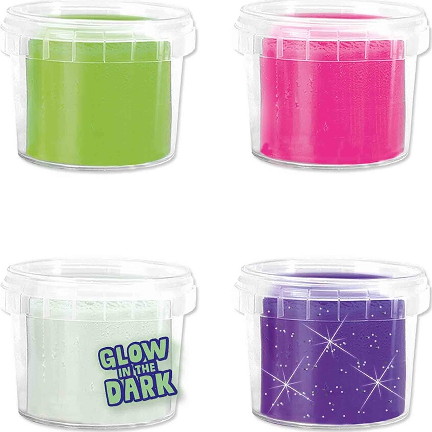 Ses Creative - Modellervoks Sæt - Glow In The Dark - 4 Farver