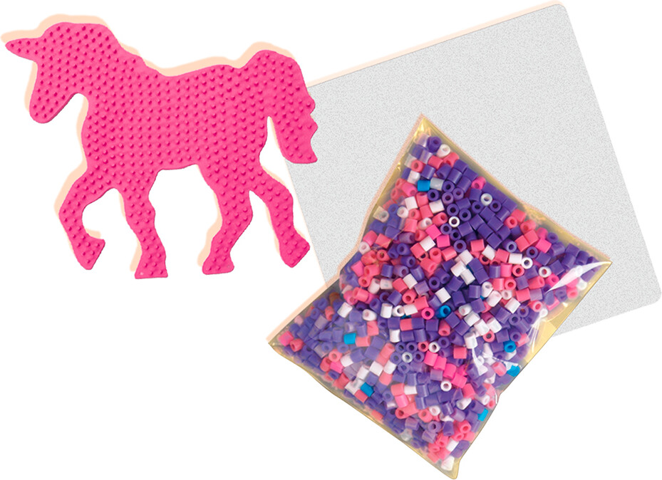 Perler Og Perleplader Sæt - Enhjørning - Ses Creative - Beedz