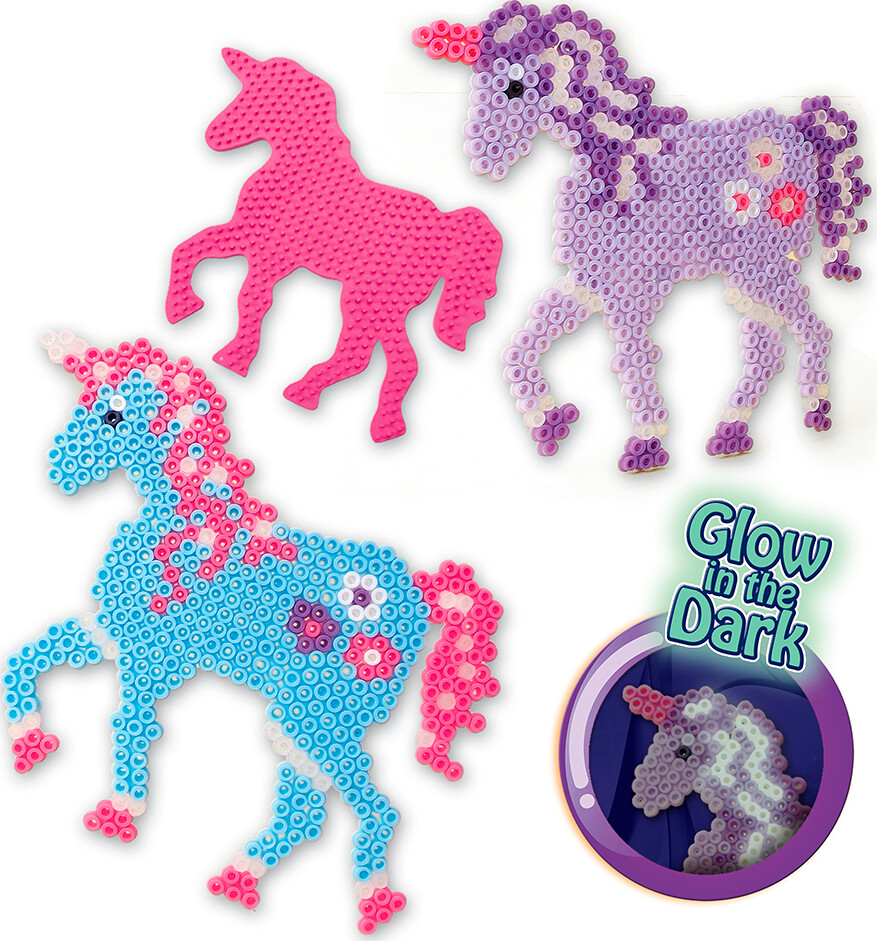 Perler Og Perleplader Sæt - Enhjørning - Ses Creative - Beedz