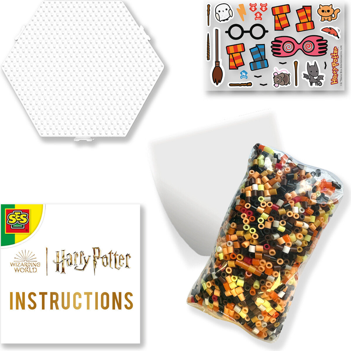 Harry Potter Perler Sæt - 2000 Strygeperler Og Plade - Figurer