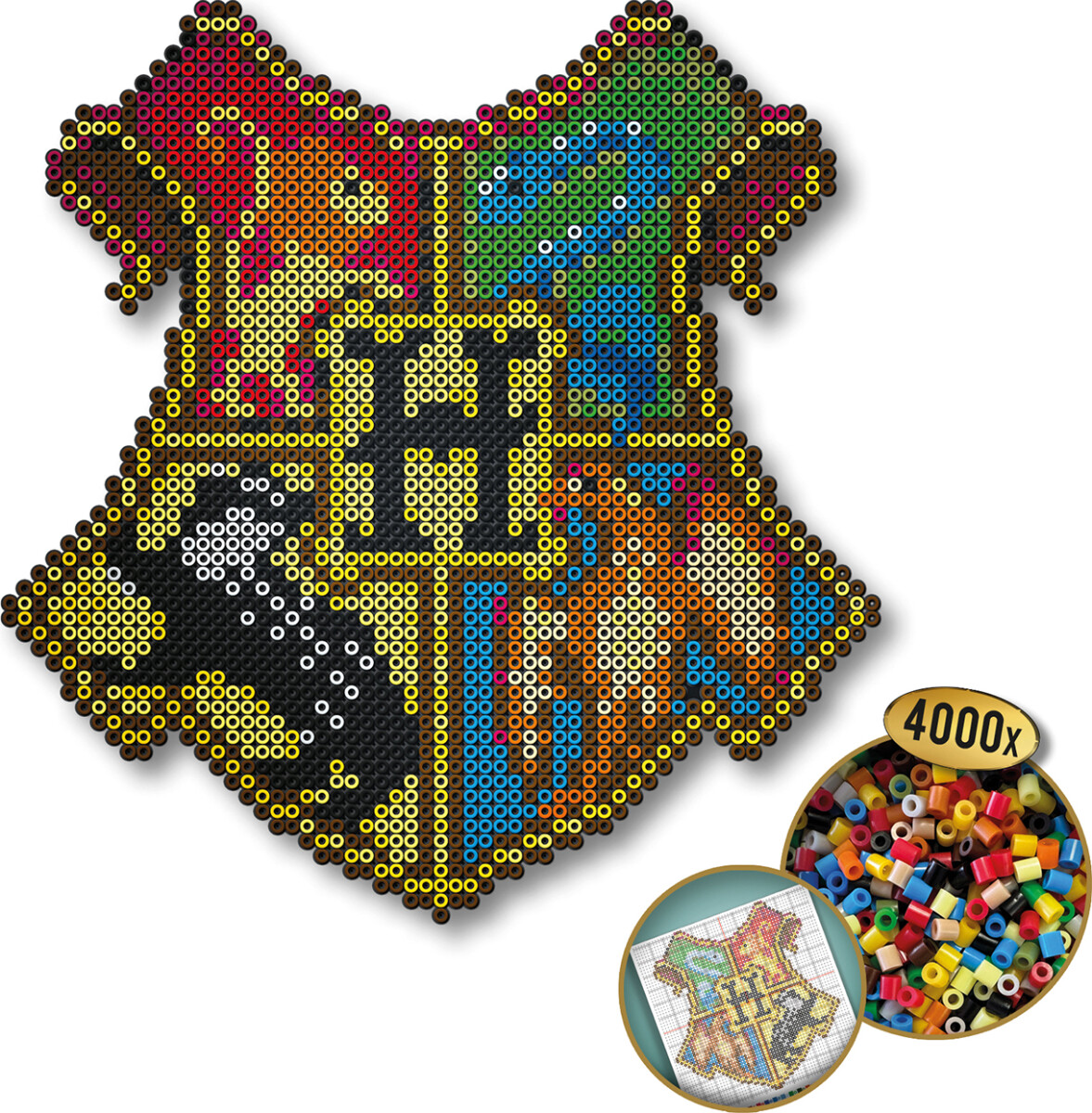 Harry Potter Perler Sæt - 4000 Stk - Hogwarts Våbenskjold