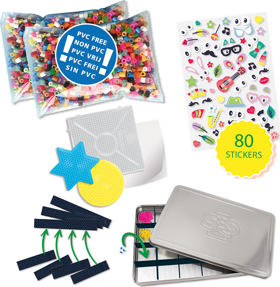 Perler Og Perleplade Sæt - Luksus - Ses Creative - Beedz
