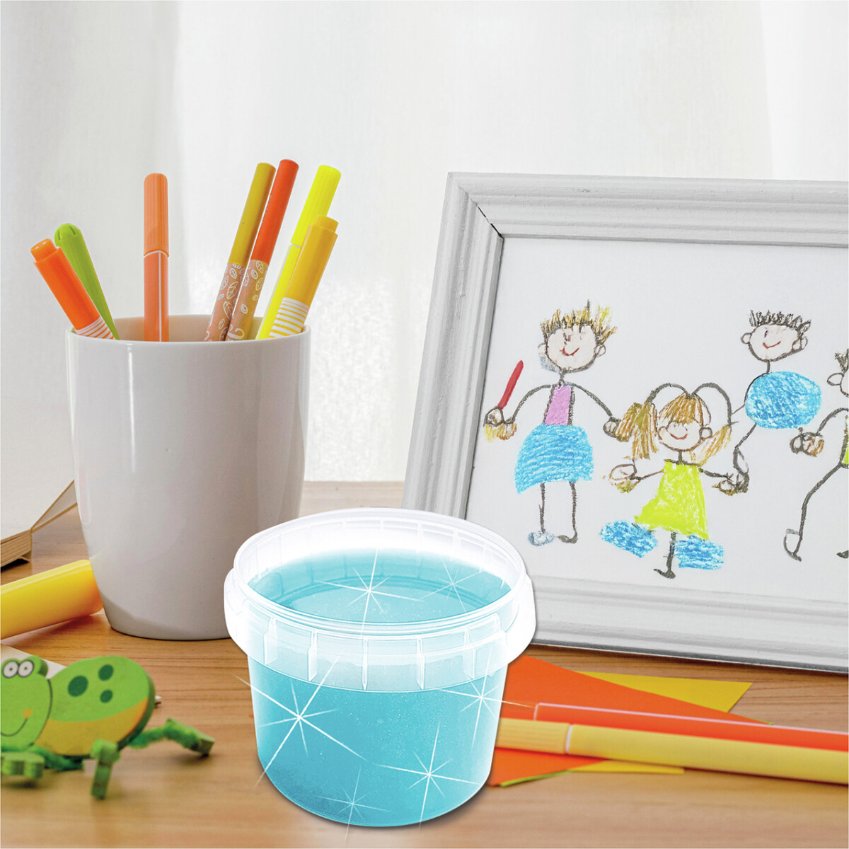Ses Creative - Slime - Blå Glitter Slim - 140 G