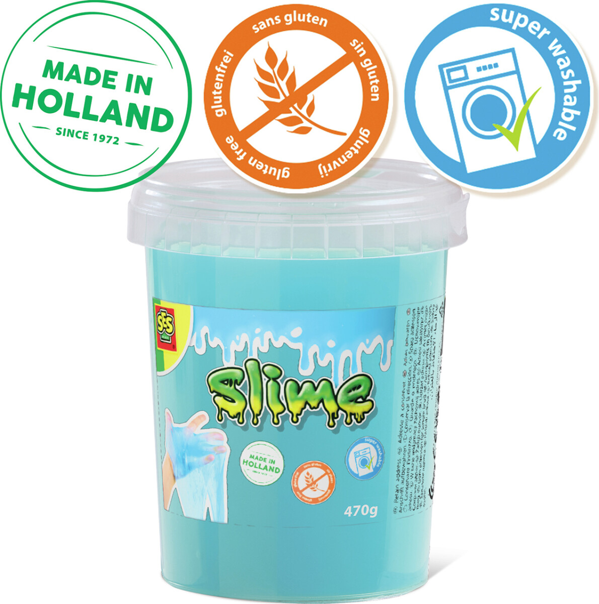 Ses Creative - Slime - Blå Glitter Slim - 470 G