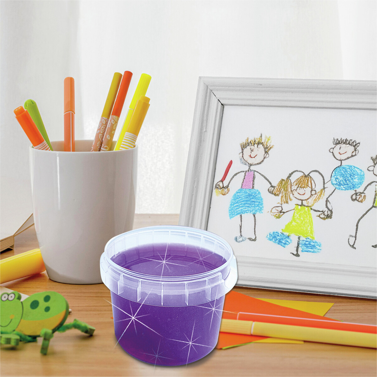 Ses Creative - Slime - Lilla Glitter Slim - 140 G