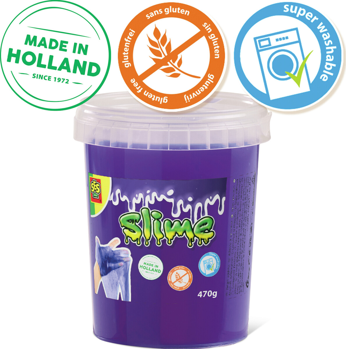 Ses Creative - Slime - Lilla Glitter Slim - 470 G