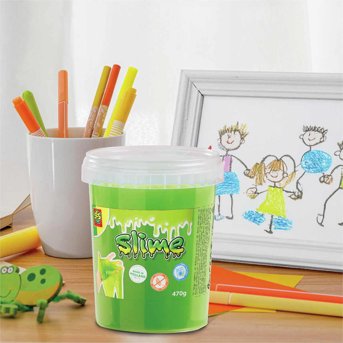 Ses Creative - Slime - Neon Grøn Slim - 470 G