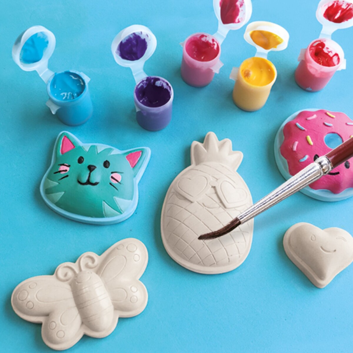 Ses Creative - Støb Og Mal Sæt Til Børn - Glade Figurer