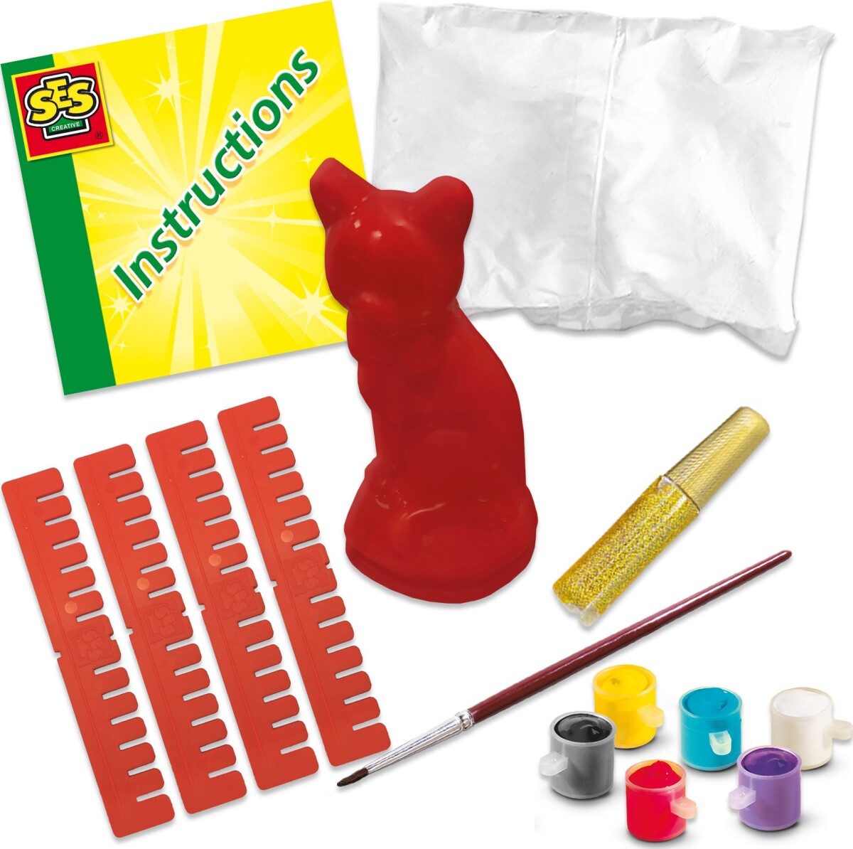 Ses Creative - Støb Og Mal Sæt Til Børn - Kat