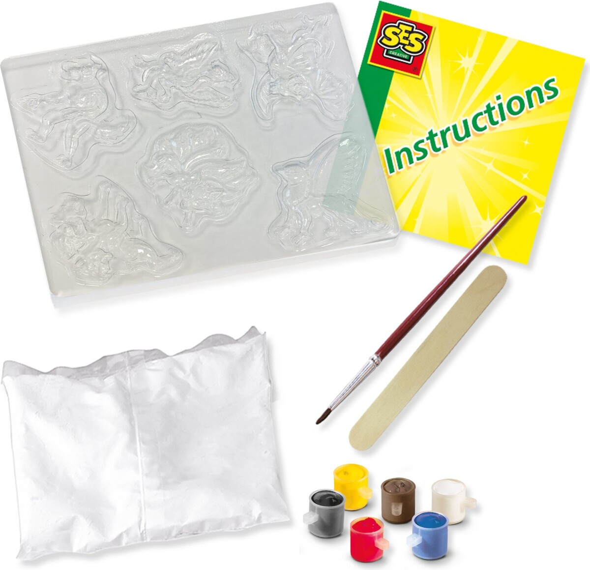 Ses Creative - Støb Og Mal Sæt Til Børn - Mytiske Skabninger