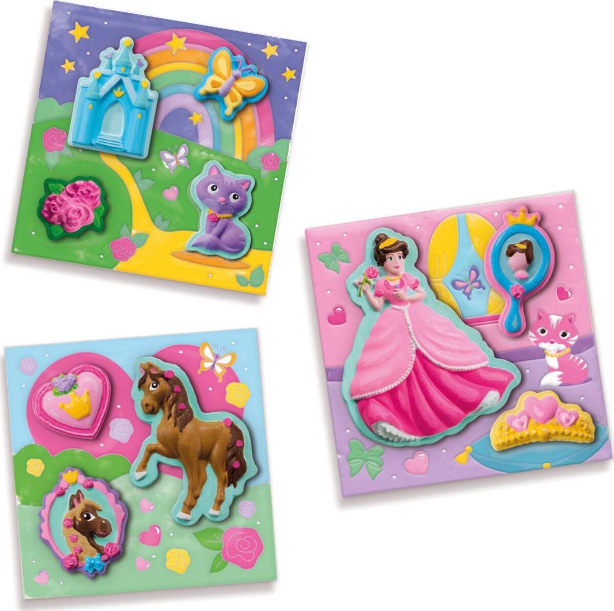 Ses Creative - Støb Mal - Prinsesser Med 3 Lærreder