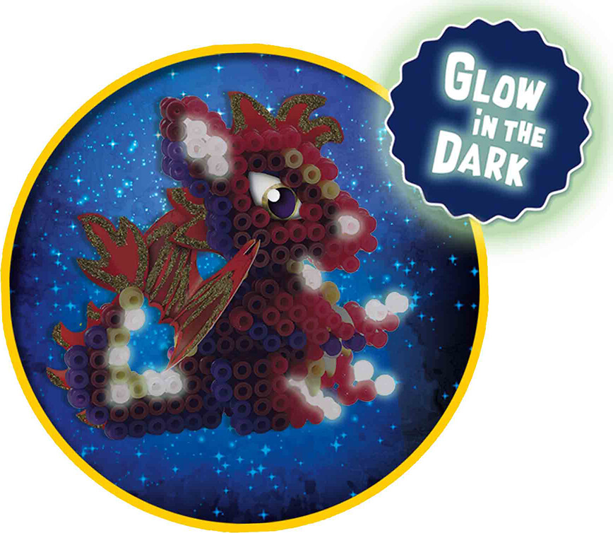 Perler Og Perleplade Sæt - 3D Drager - Ses Creative - Beedz