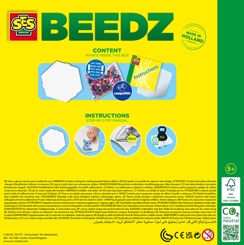 Perler Og Perleplade Sæt - Prinsesser Og Kæledyr - Ses Creative - Beedz