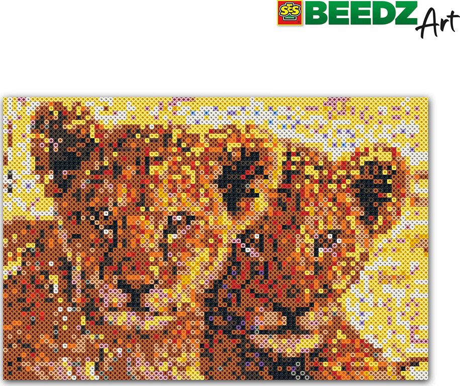 Perler Og Perleplader Sæt - Løveunger - Ses Creative - Beedz Art