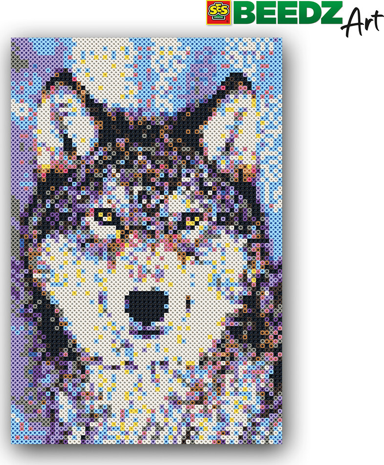 Perler Og Perleplader Sæt - Ulv - Ses Creative - Beedz Art