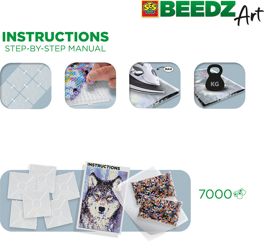 Perler Og Perleplader Sæt Ulv Ses Creative Beedz Art Se