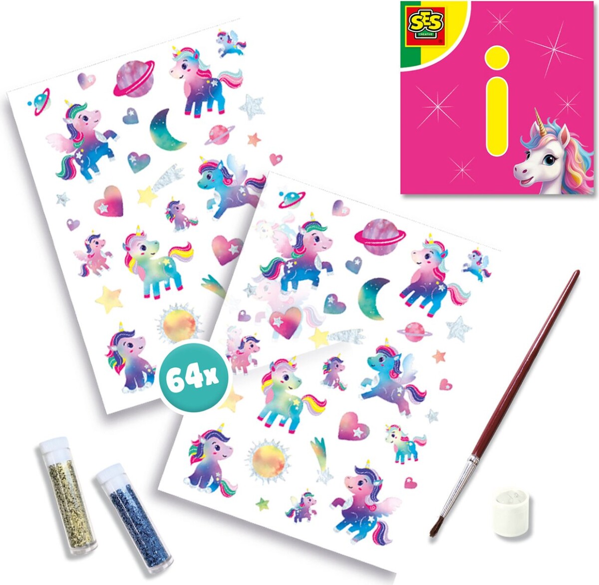 Ses Creative - Tatoveringer Og Glitter Enhjørning - S14724