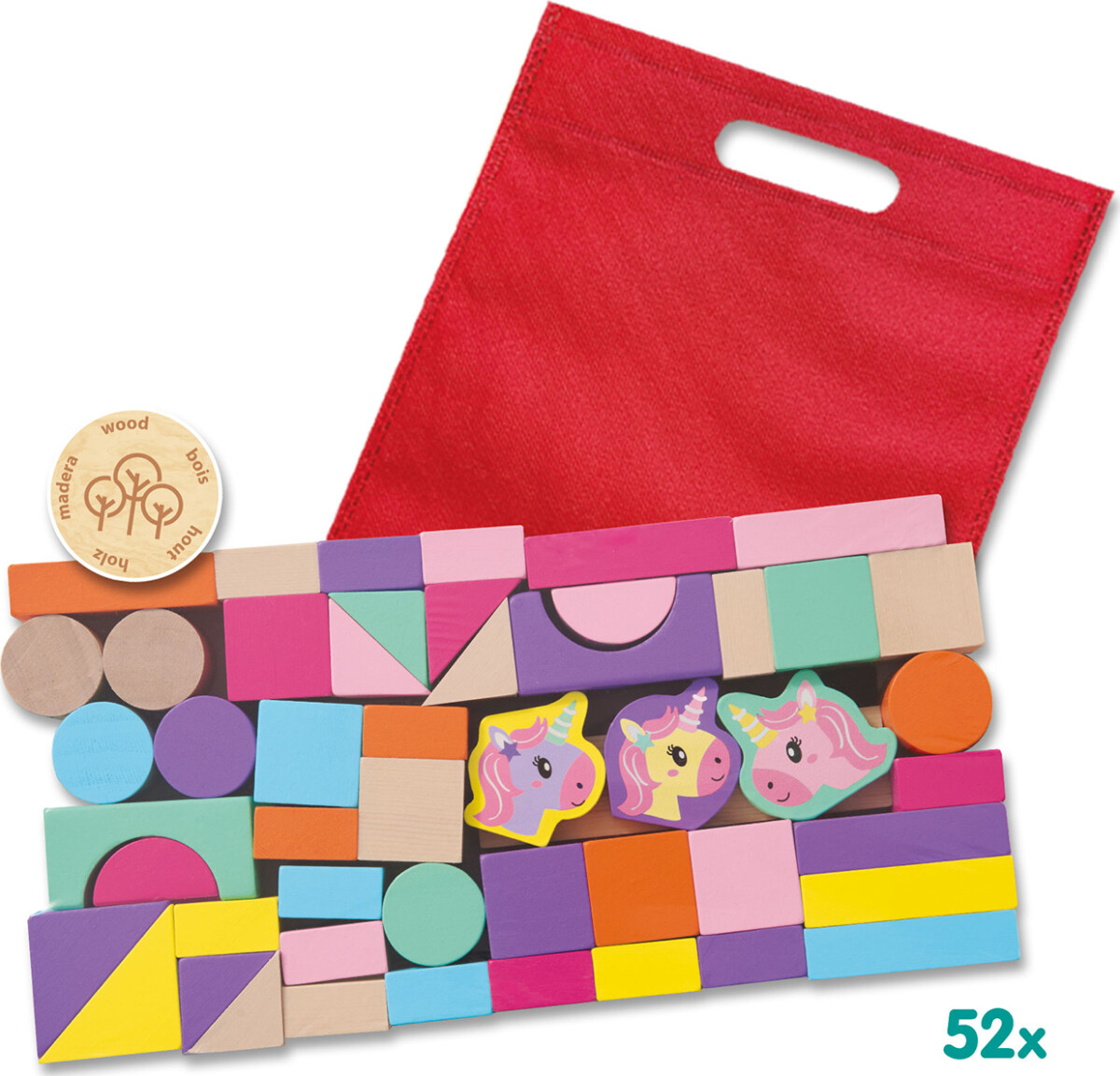 Ses Creative - Træklodser - Enhjørning 52 Stk