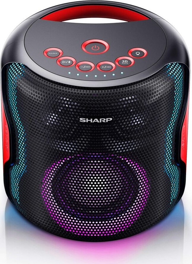 Sharp Ps-921 Bk - 21 Party Højtaler Med Rgb Lys - Bluetooth