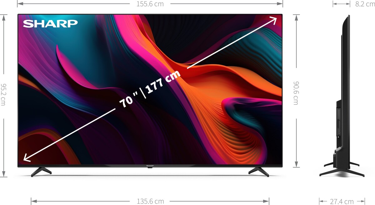 Sharp 70Gl4260E - 70 Tv - 4K Ultra Hd Led Google Tv