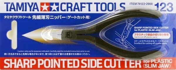 Tamiya - Sharp Pointed Side Cutter For Plastic Slim Jaw - 74123