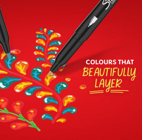 Sharpie - Creative Akryl 12 Blister - Assorterede Farver - Fin Spids