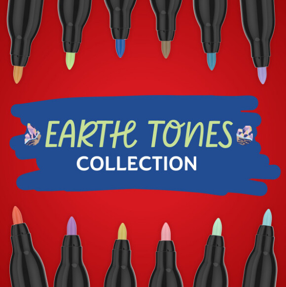 Sharpie - Creative Akryl 12 Blister - Earth Tones - Fin Spids