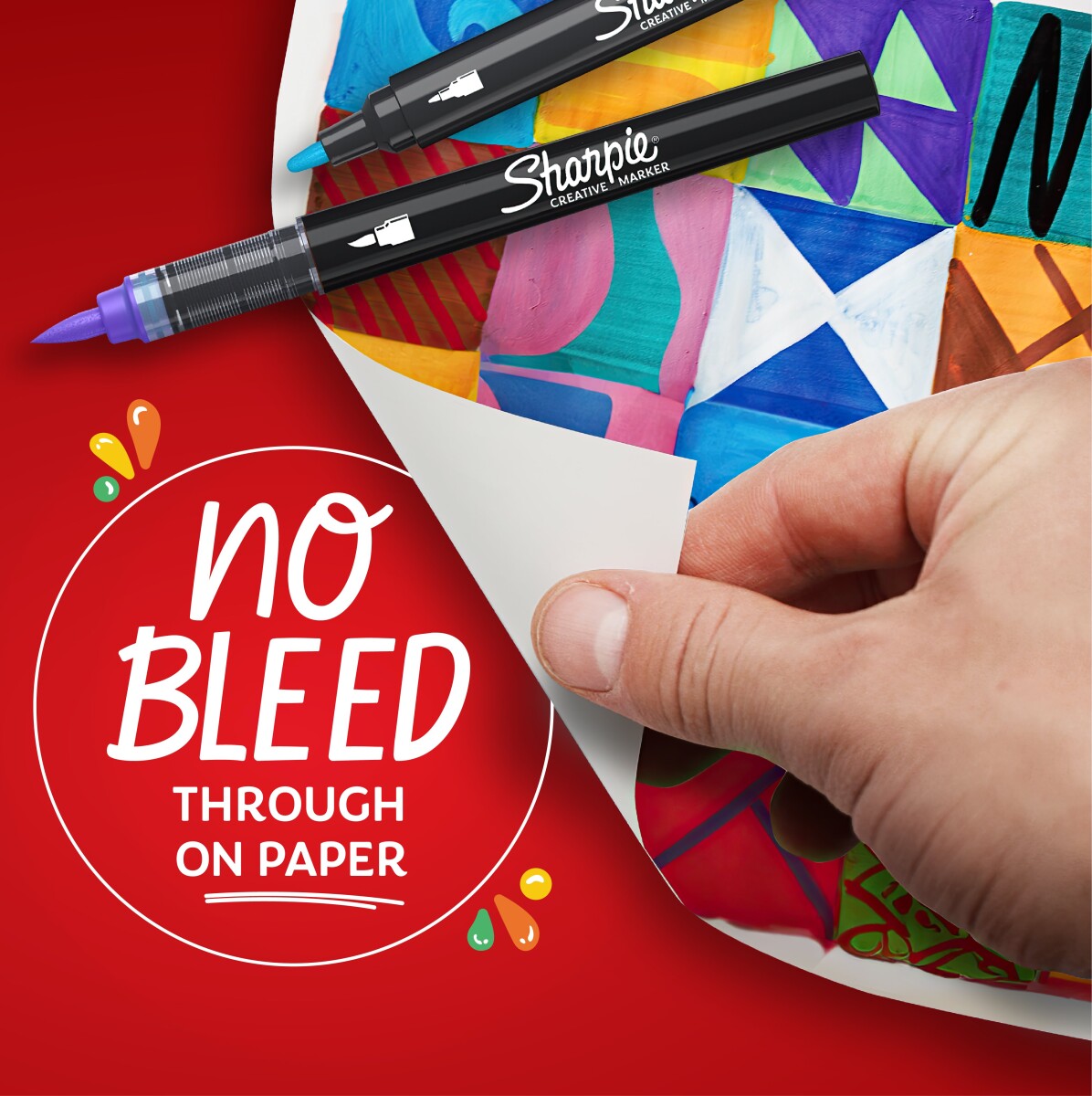Sharpie - Creative Akryl Paint Marker - Rund Spids - Sort - 6 Stk