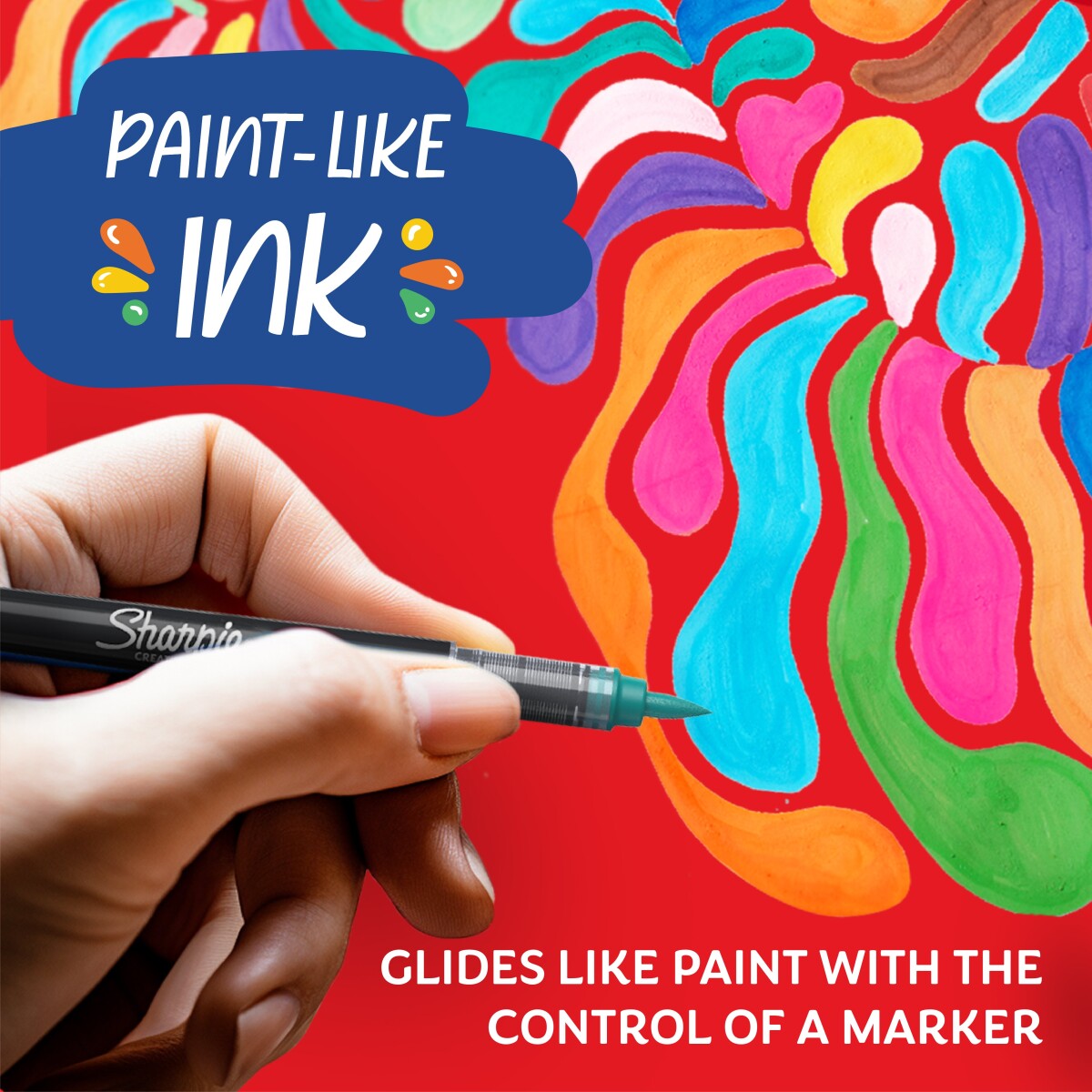 Sharpie - Creative Akryl Paint Marker - Rund Spids - Sort - 6 Stk
