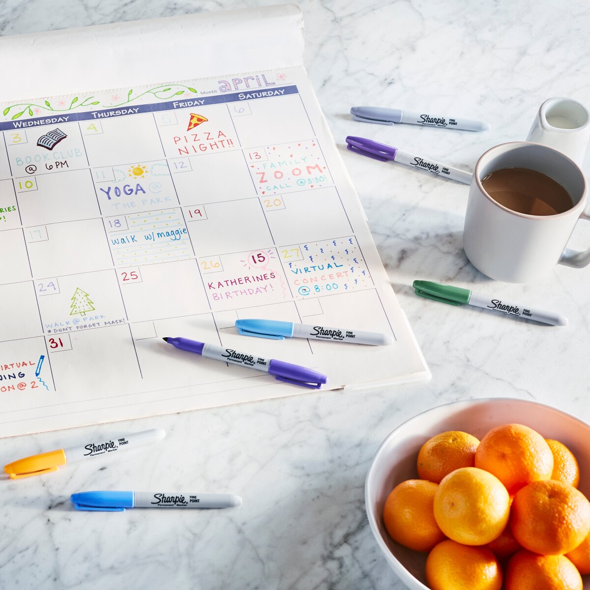 Sharpie - Tusser - Permanente - Fin - 12 Farver