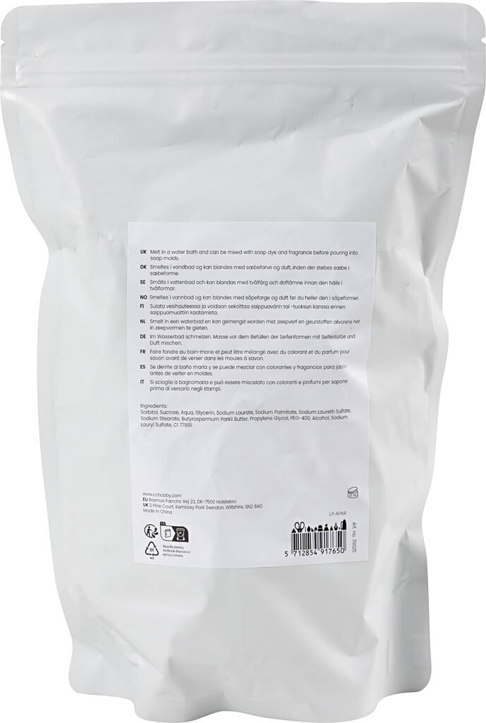 Sheasmør Sæbemasse - Granulat - 1000 G