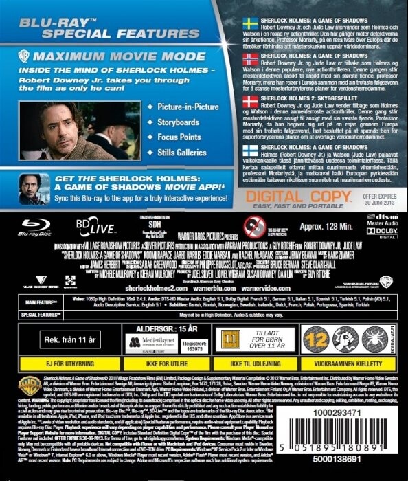Sherlock Holmes 2 - A Game Of Shadows Skyggespillet