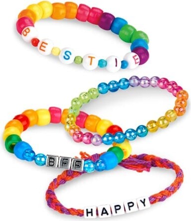 Shimmer N Sparkle - Bogstav Perler Til Armbånd - Diy Sæt Til Børn