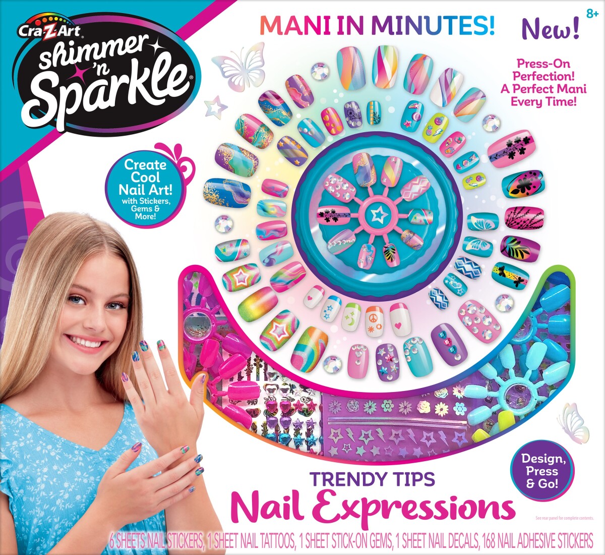 Shimmer N Sparkle - Trendy Tips Nail Expressions Neglesæt Til Børn